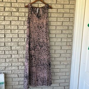 Osei Duro Tan Black Snakebite 100% Linen Torium Dress Size Small